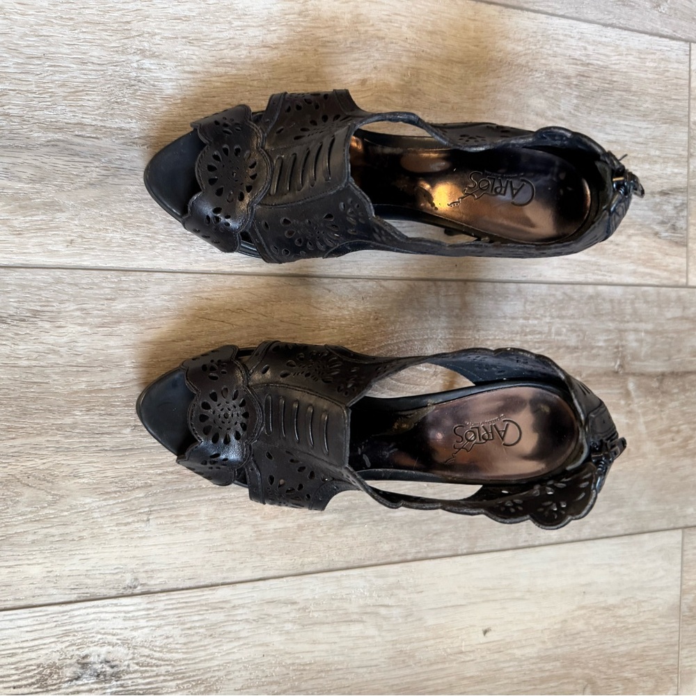 Carlos by Carlos Santana Black Cutout Heels